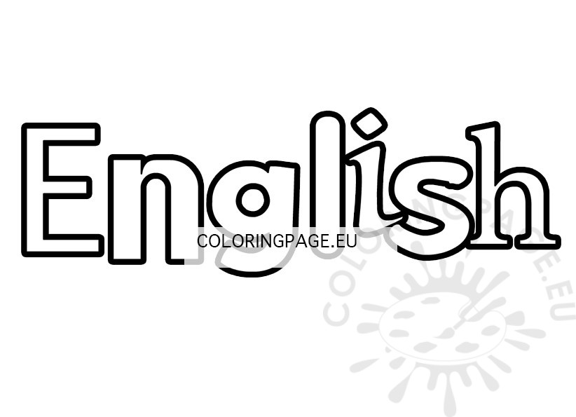 english word coloring