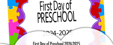 first day preschool 2024 sign