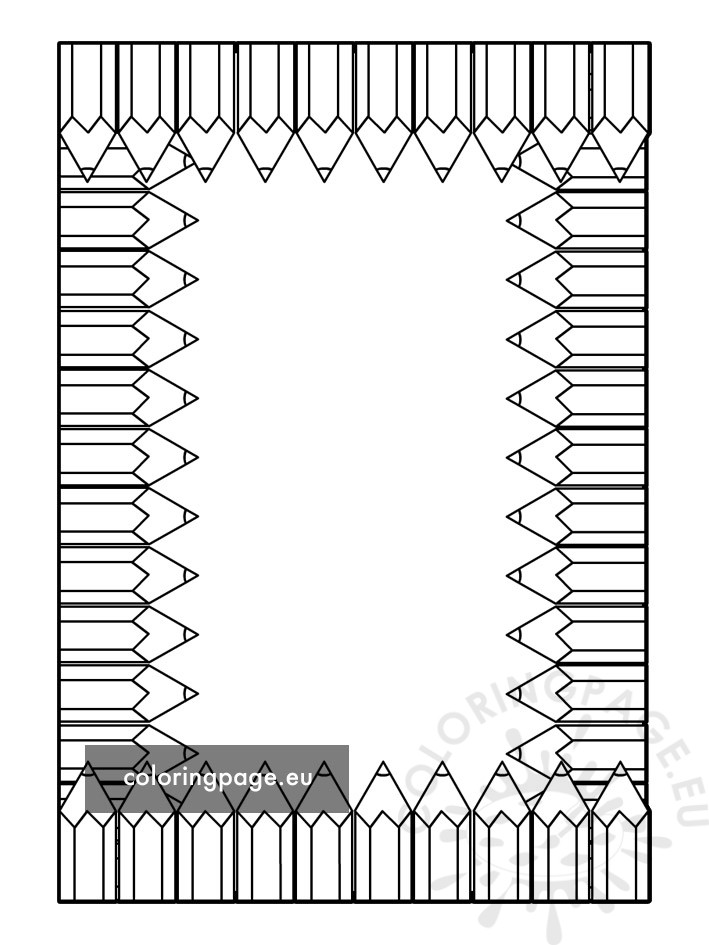 frame with pencils