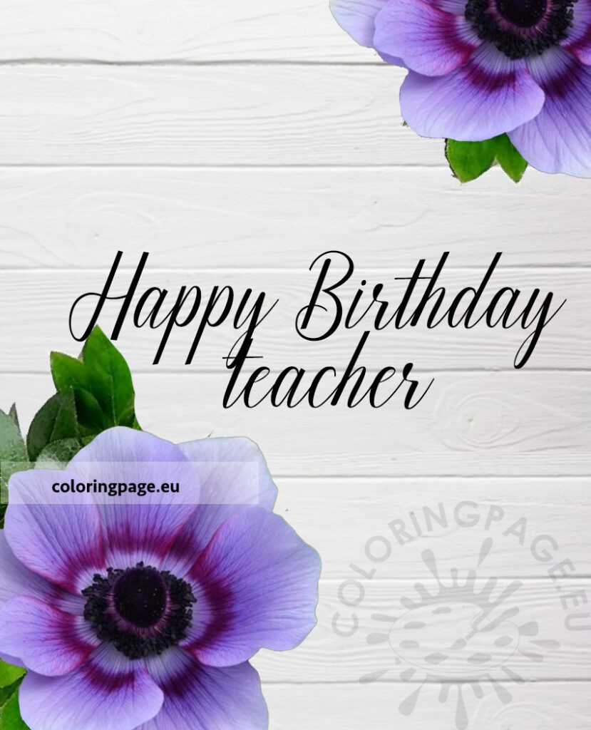 happy birthday teacher