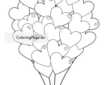 hearts hot air balloon