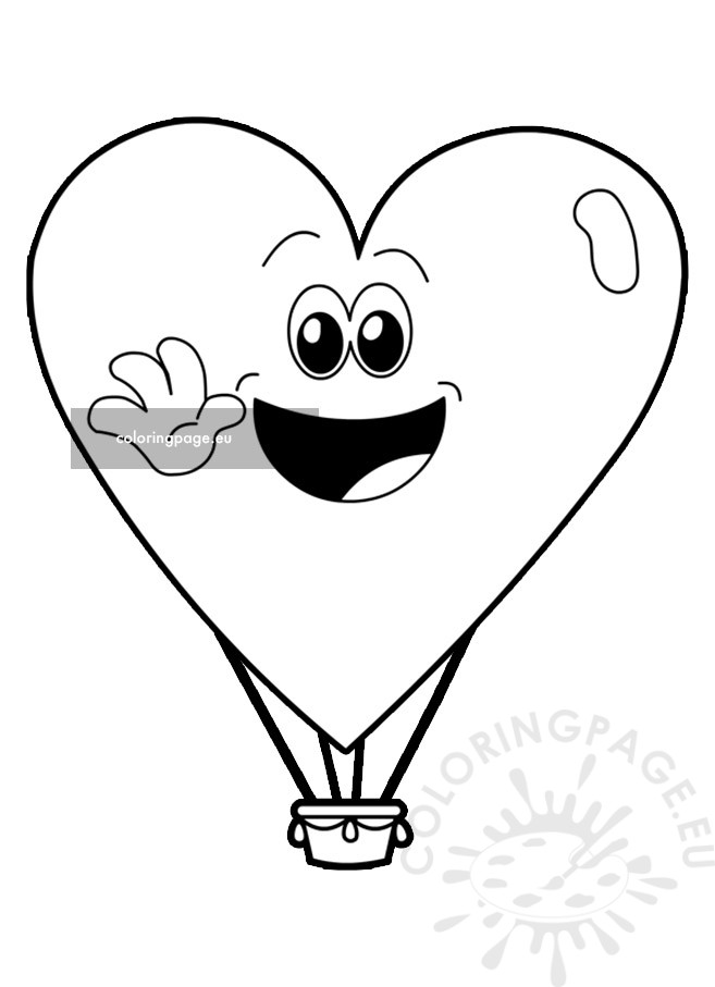 hot air balloon heart