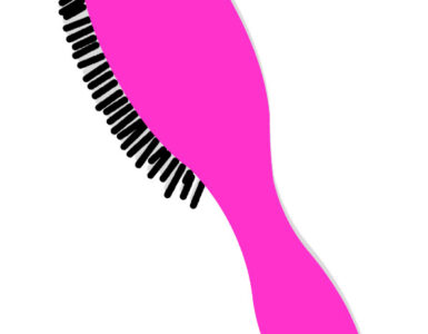 pink hairbrush