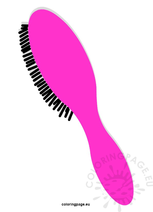 pink hairbrush