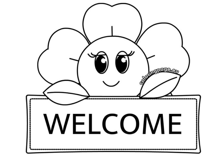 Welcome flower | Coloring Page