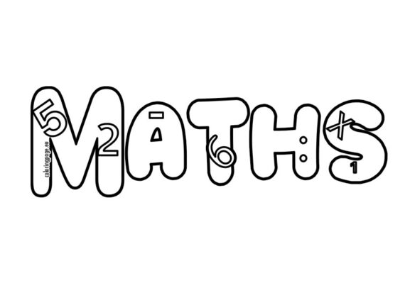 Math Lettering Color Pages Written maths | Coloring Page