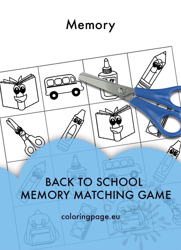 back to school matching game