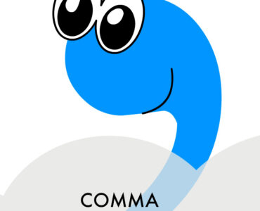 blue comma