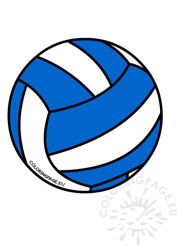 blue white volleyball