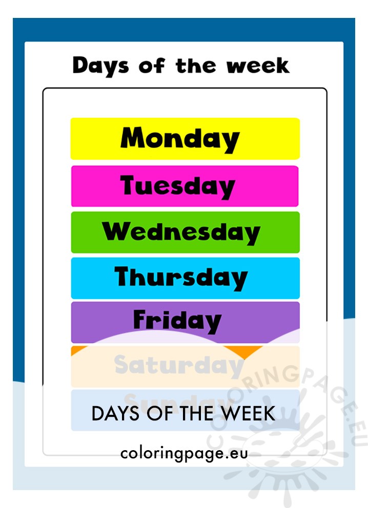 days of the week