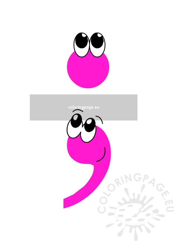 pink semicolon