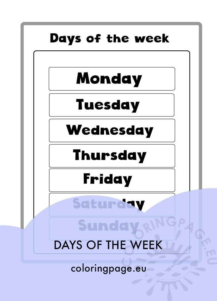 sign days week