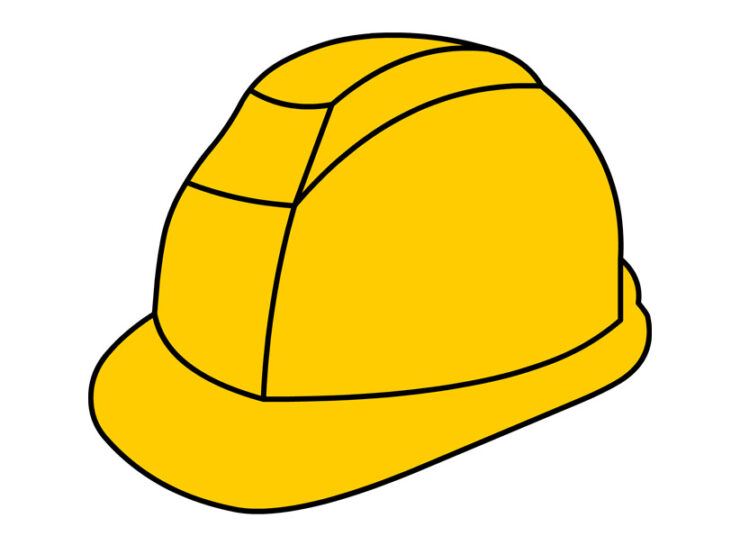 Yellow hard hat | Coloring Page