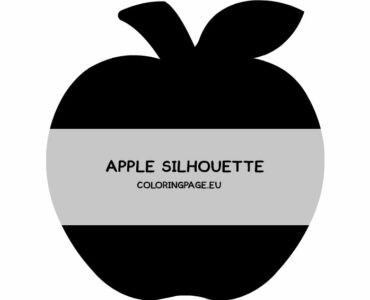 black apple silhouette
