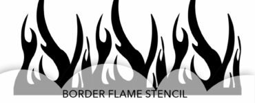 border flame stencil 1