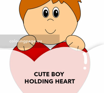 boy holding heart