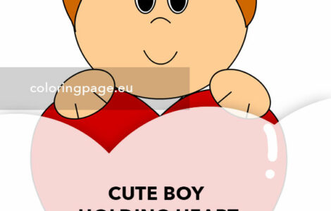 boy holding heart