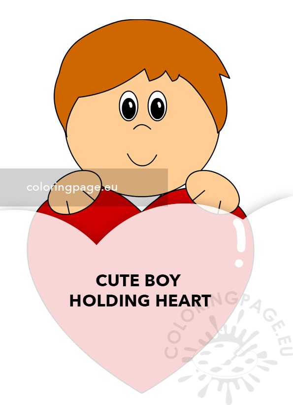 boy holding heart