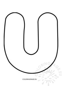 U bubble letter | Coloring Page
