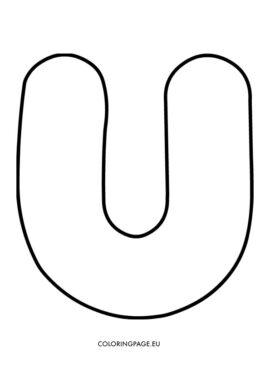U bubble letter | Coloring Page