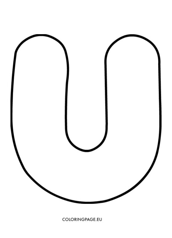 U bubble letter | Coloring Page