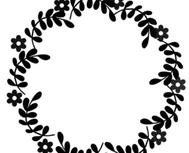 floral round ornament
