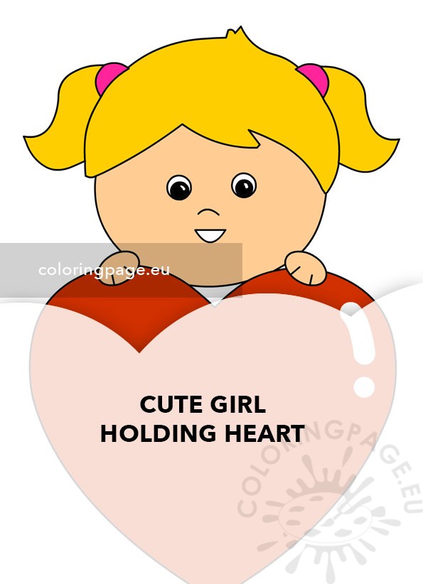 girl holding heart