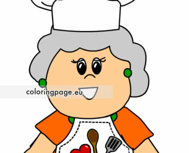 grandmother chef cartoon