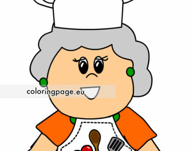 grandmother chef cartoon