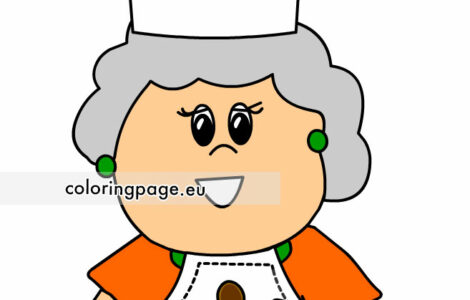 grandmother chef cartoon