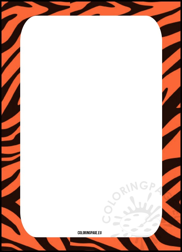 orange black zebra border