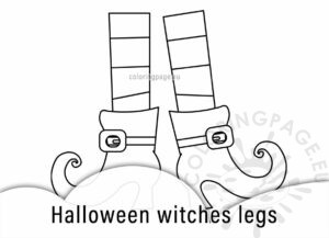 Witch legs with shoes