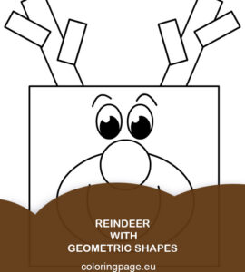 2d reindeer shape square