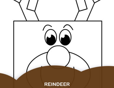 2d reindeer shape square