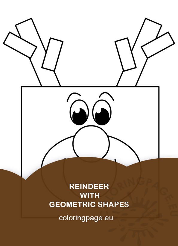 2d reindeer shape square