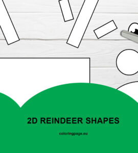 2d reindeer shapes activity