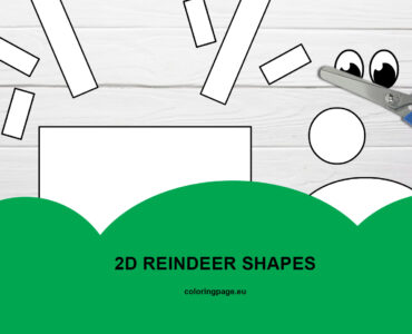 2d reindeer shapes activity