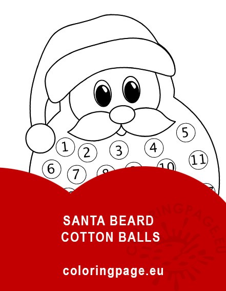 Santa beard cotton balls