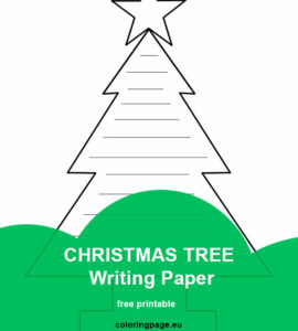 christmas tree writing paper