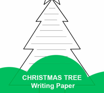 christmas tree writing paper