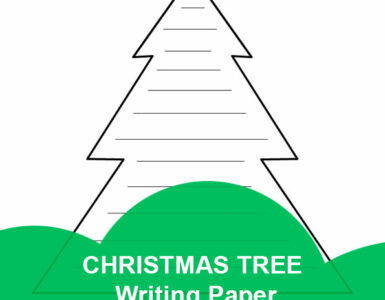 christmas tree writing paper