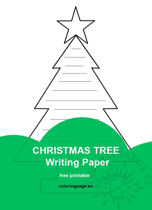 christmas tree writing paper