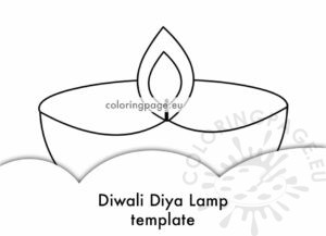 diwali diya lamp template