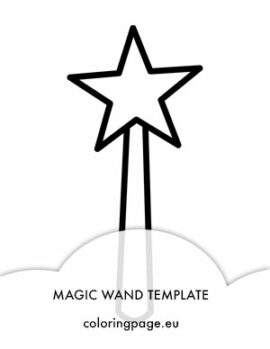 Magic wand template | Coloring Page