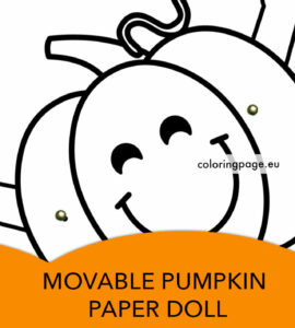 movable pumpkin paper doll