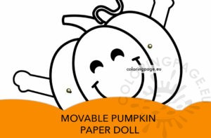 movable pumpkin paper doll