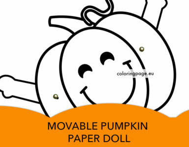 movable pumpkin paper doll