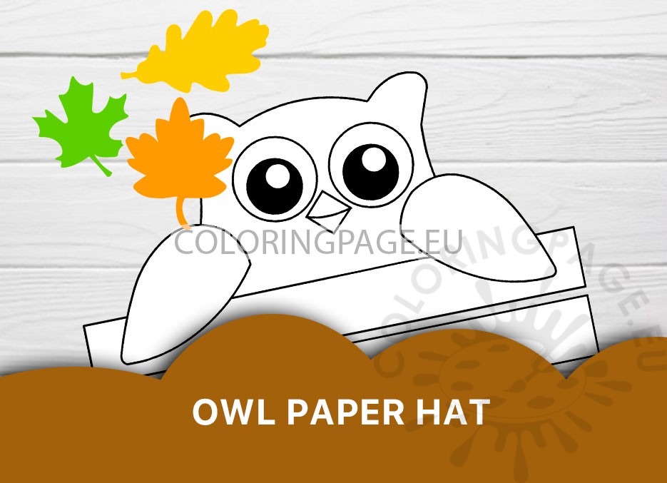 owl paper hat template