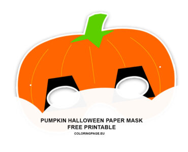 pumpkin halloween paper mask