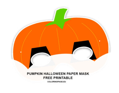 pumpkin halloween paper mask